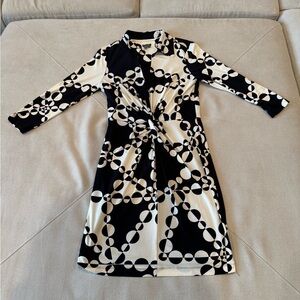 Muse Black and White Patterned Dress